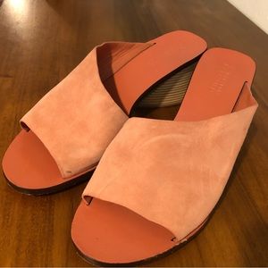Mercedes Castillo Suede Sandals in Dusty Rose